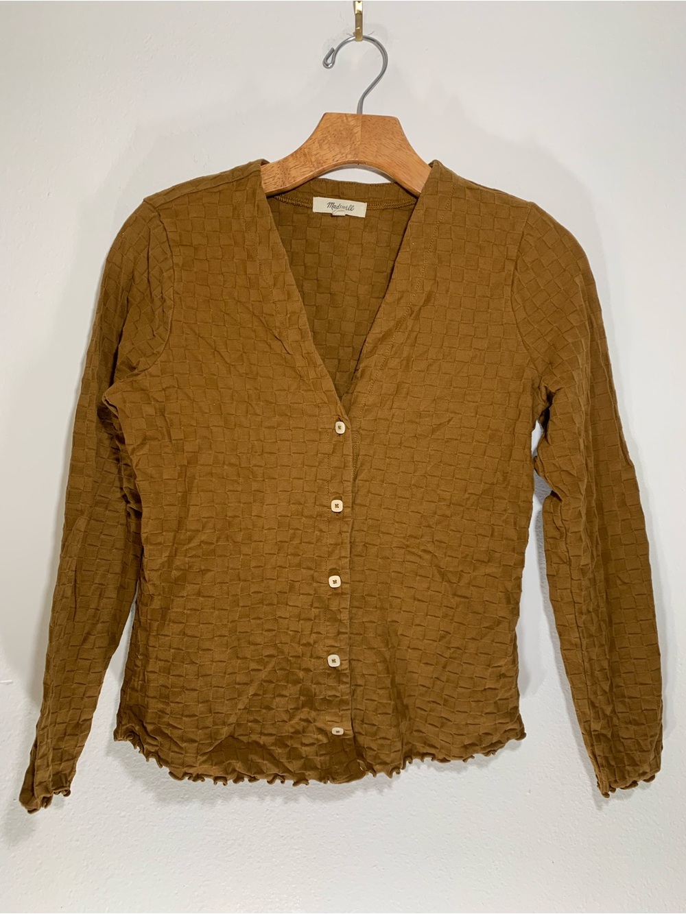 Madewell Brown Textured Button-Front Shirt
